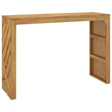 Vidaxl Konzolna mizica 110x35x75 cm masivni les tikovina