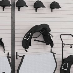 Vidaxl Stenski nosilec za sedlo črno železo