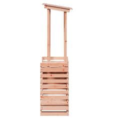 Vidaxl Zunanja barska miza s streho 112,5x57x195,5 cm trden les