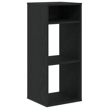 Vidaxl Knjižna omara črna 34x31x80 cm inženirski les
