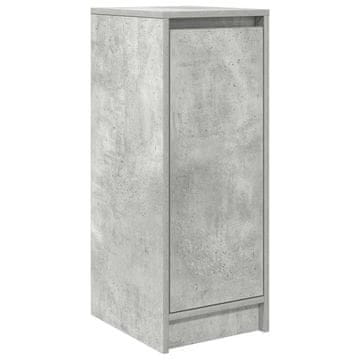 Vidaxl Omarica za čevlje betonsko siva 29,5x34x76 cm inženirski les