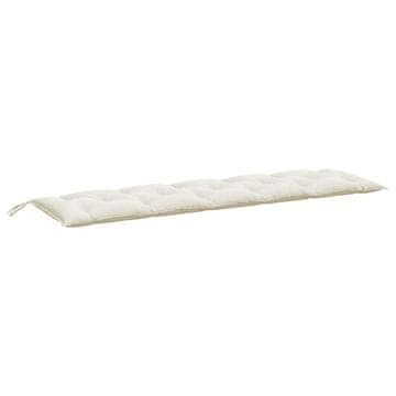 Vidaxl Blazina za vrtno klop melanž krem 180x50x7 cm blago