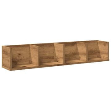 Vidaxl Stenska polica za CD plošče 100x18x18 cm inženirski les