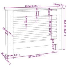Vidaxl Pokrov za radiator 112x19x81,5 cm mediapan