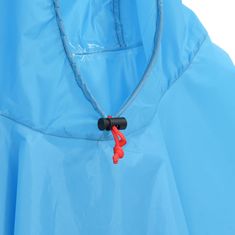 Vidaxl Dežni pončo s kapuco 2 v 1 moder 223x145 cm
