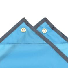 Vidaxl Dežni pončo s kapuco 2 v 1 moder 223x145 cm