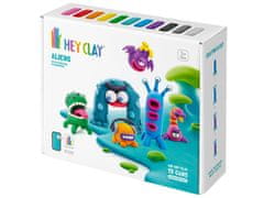 HEY CLAY Hey Clay Vesoljci – Masa za modeliranje z dodatki, 15 barv 