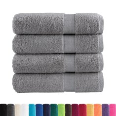 Vidaxl Premium kopalne brisače SOLUND 4 kosa siva 100x150 cm 600 gsm