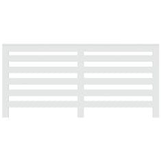 Vidaxl Pokrov za radiator bel 175x20x82 cm inženirski les