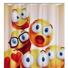 Vidaxl Zavesa za tuš Smile 180x200 cm