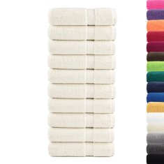 Vidaxl Premium brisače SOLUND 10 kosov krem 70x140 cm 600 gsm