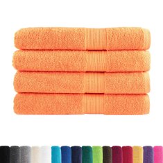 Vidaxl Premium brisače SOLUND 4 kos oranžna 80x200 cm 600 g/m2