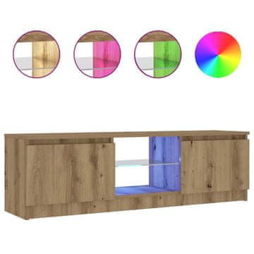 Vidaxl TV omarica z LED artisan hrast 120x30x36 cm inženirski les