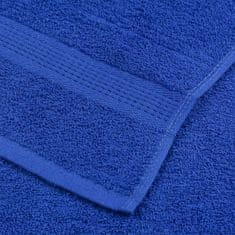 Vidaxl Brisače 10 kos modra 100x200 cm 360 g/m² 100% bombaž