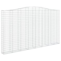 Vidaxl Obokane gabion košare 8 kosa 400x50x220/240 cm pocinkano železo
