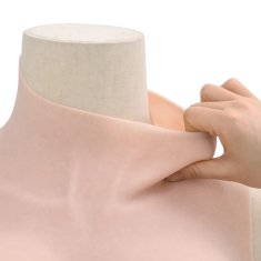 Vidaxl Silikonska prsna blazina bela rasa H košarica