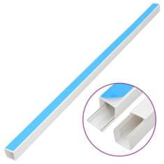 Vidaxl Kabelska cev samolepilna 20x10 mm 30 m PVC