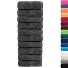 Vidaxl Premium brisače SOLUND 10 kos antracit 30x50 cm 600 g/m2