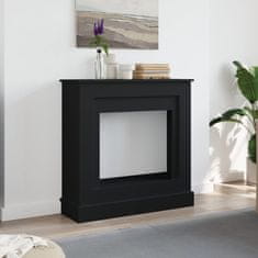 Vidaxl Okvir za kamin črna 90x30x90 cm inženirski les