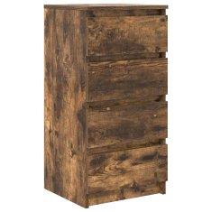 Vidaxl Komoda dimljeni hrast 37,5x35x76 cm inženirski les