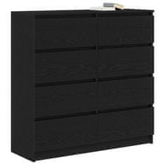 Vidaxl Komoda črni hrast 100x35x99 cm inženirski les