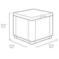 Vidaxl Kockast tabure kapučino barve 228749