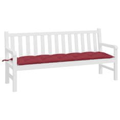 Vidaxl Blazina za vrtno klop vinsko rdeča 180x50x7 cm oxford tkanina