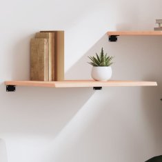 Vidaxl Stenska polica 60x50x2 cm neobdelana trdna hrastovina