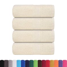 Vidaxl Brisače 4 kos krem 30x30 cm 360 gsm 100% bombaž