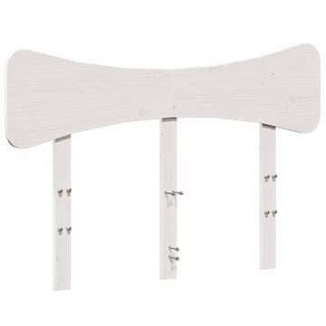 Vidaxl Vzglavje bela 135 cm trdna borovina