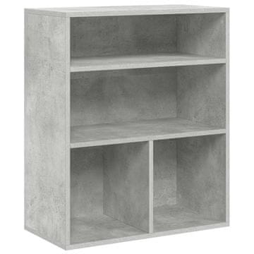 Vidaxl Knjižna omara betonsko siva 60x30x71,5 cm inženirski les