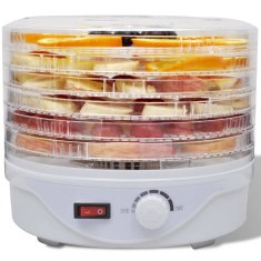 Vidaxl Sušilnik hrane okrogli 250 W s 6 pladnji