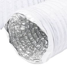 Vidaxl Prezračevalni kanal aluminij in PVC 6 m Ø10 cm