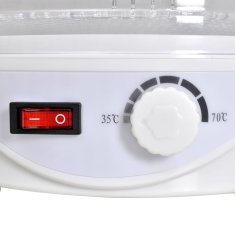 Vidaxl Sušilnik hrane okrogli 250 W s 6 pladnji