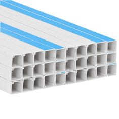 Vidaxl Kabelska cev samolepilna 20x10 mm 30 m PVC