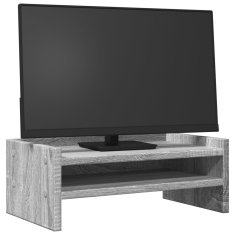 Vidaxl Stojalo za zaslon siva sonoma 42x24x16 cm inženirski les