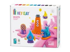 HEY CLAY Hey Clay Zveri – Masa za modeliranje z dodatki, 15 barv 