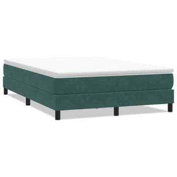 Vidaxl Box spring postelja brez vzmetnico temno zelena 160x220cm žamet