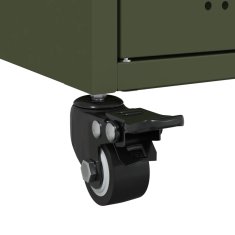 Vidaxl Komoda olivno zelena 100,5x39x72 cm jeklo
