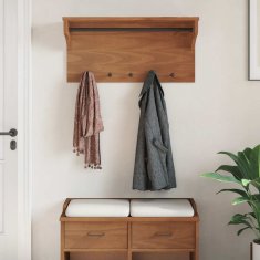 Vidaxl Stenski obešalnik za plašče SANDNES 87x30x42 cm les borovega