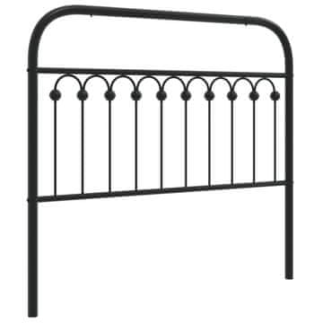 Vidaxl Kovinsko nadomestno vzglavje črno 107 cm