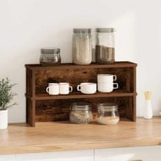 Vidaxl Kitchen Racks Stackable 2 pcs dimljeni hrast 50x15x16 cm