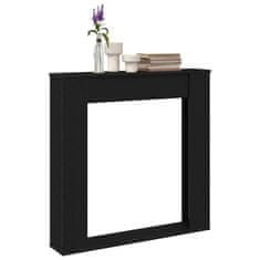 Vidaxl Obloga za kamin Črni hrast 100x20x100 cm Inženirski les