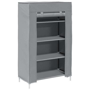 Vidaxl omara za čevlje siva 60,5x30x97 cm netkana tkanina