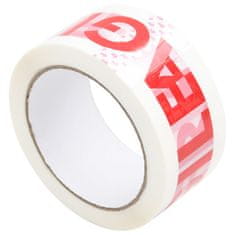 Vidaxl Pakirni trak 36 kosov z napisom FRAGILE bel 48 mm x 60 m