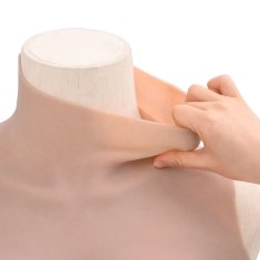 Vidaxl Silikonska prsna blazina naravna C košarica