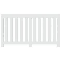 Vidaxl Pokrov za radiator bel 149x20x82 cm inženirski les
