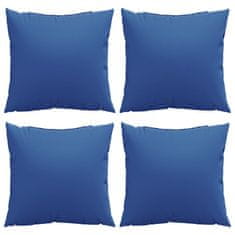 Vidaxl Blazine za kavč 4 kosi kraljevsko modre 60x60 cm blago