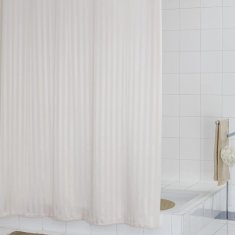 Vidaxl Zavesa za tuš Satin White 180x200 cm