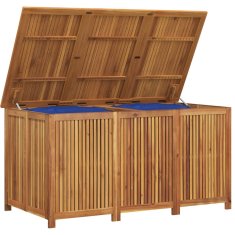 Vidaxl Vrtna škatla za shranjevanje 150x80x75 cm trden akacijev les